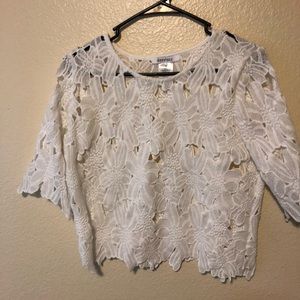 Floral cut out, crop top